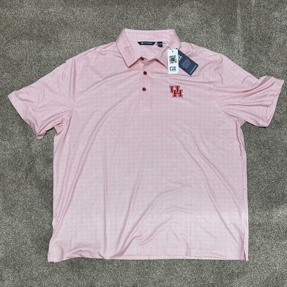 Houston Cougars Cutter & Buck Dot Print Polo